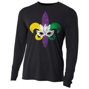 Mardi Gras Mask Spade Cooling Performance Long Sleeve Crew