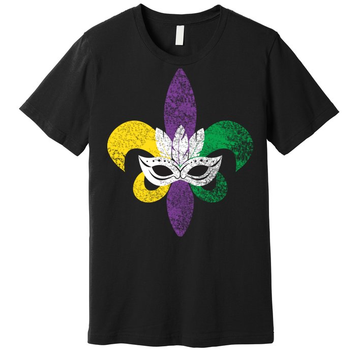 Mardi Gras Mask Spade Premium T-Shirt