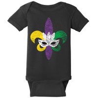 Mardi Gras Mask Spade Baby Bodysuit