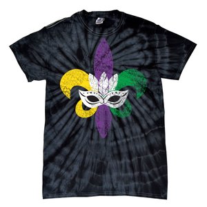 Mardi Gras Mask Spade Tie-Dye T-Shirt