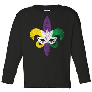 Mardi Gras Mask Spade Toddler Long Sleeve Shirt