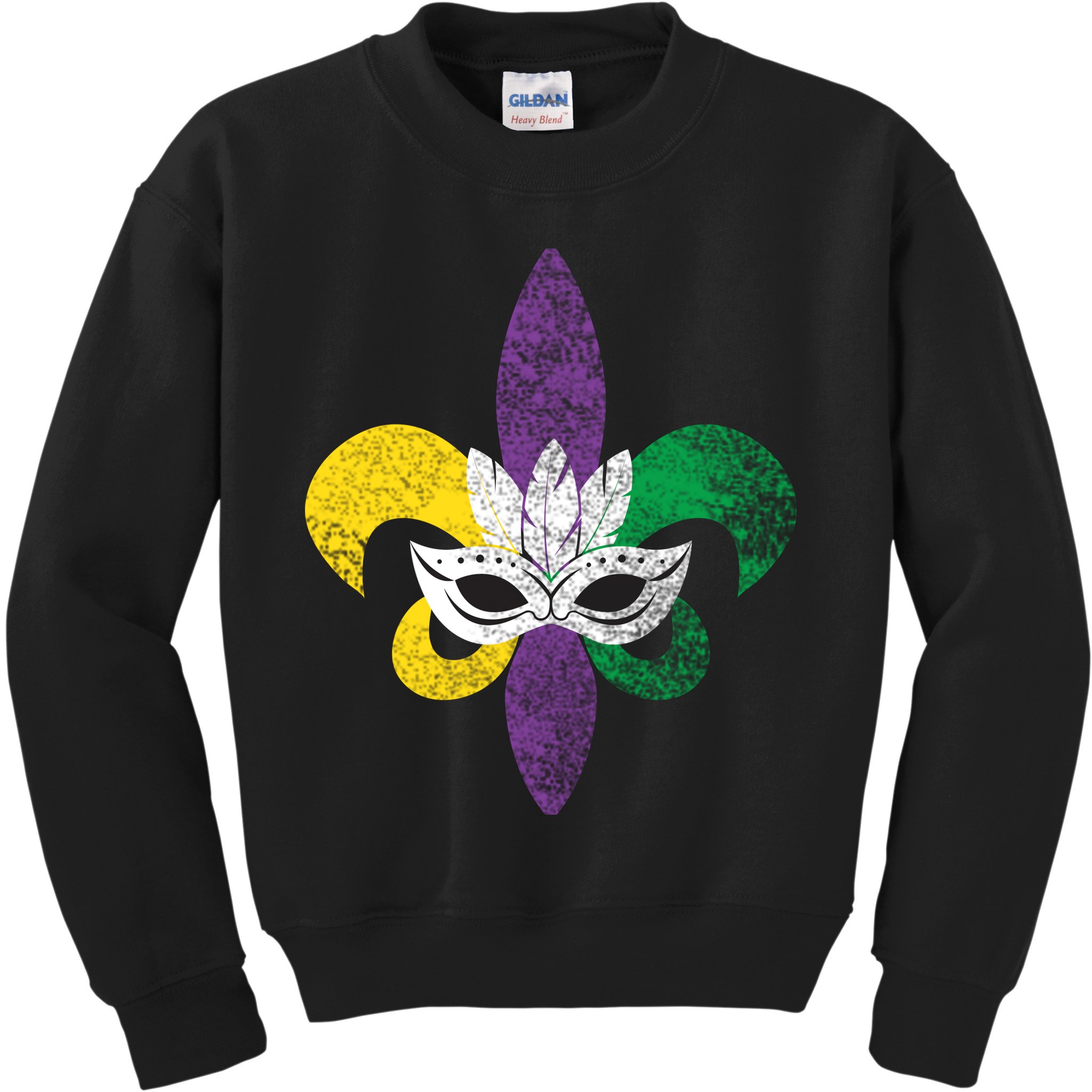 Mardi Gras Mask Spade Kids Sweatshirt