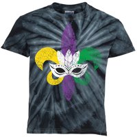 Mardi Gras Mask Spade Kids Tie-Dye T-Shirt