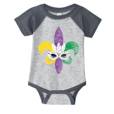 Mardi Gras Mask Spade Infant Baby Jersey Bodysuit