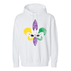 Mardi Gras Mask Spade Garment-Dyed Fleece Hoodie