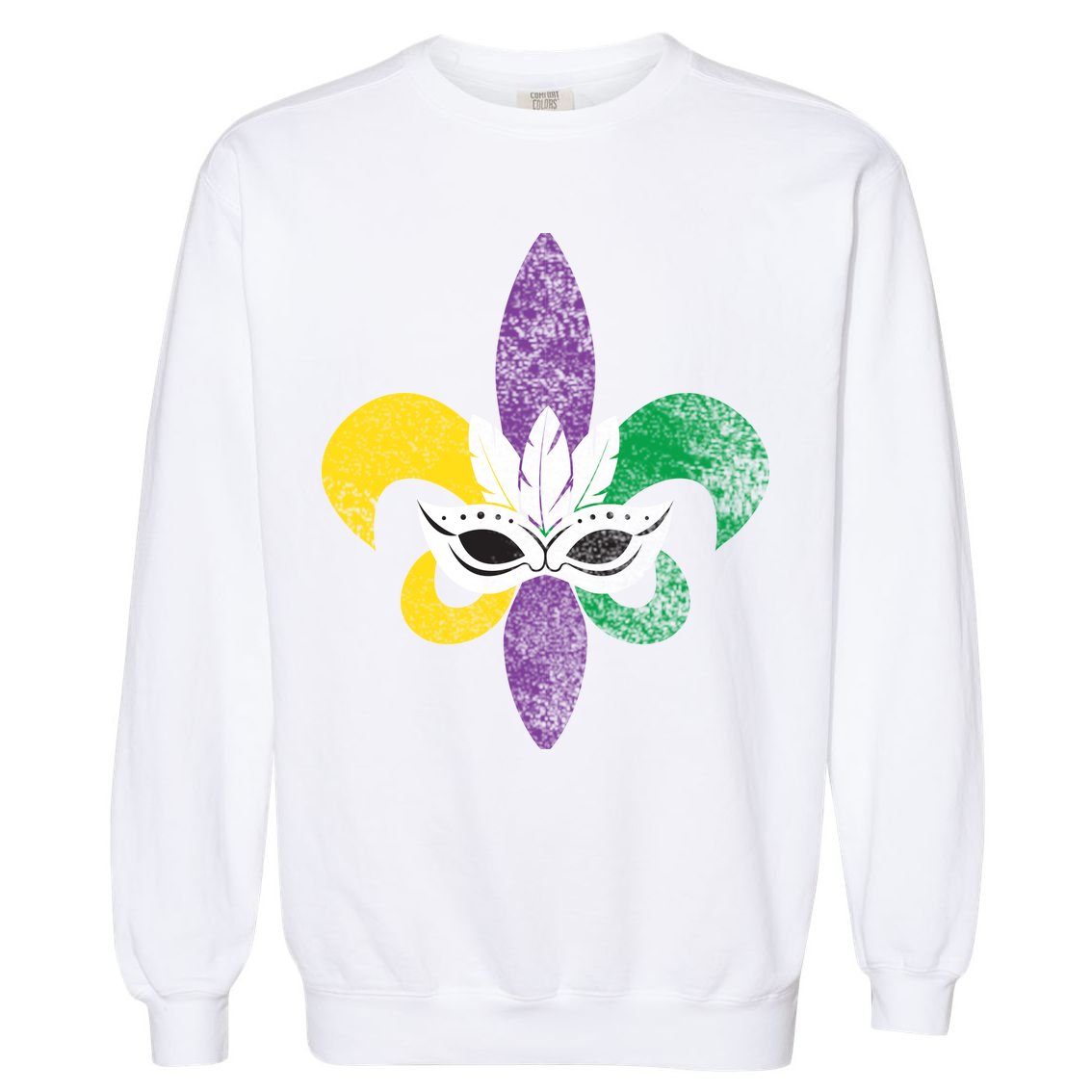 Mardi Gras Mask Spade Garment-Dyed Sweatshirt