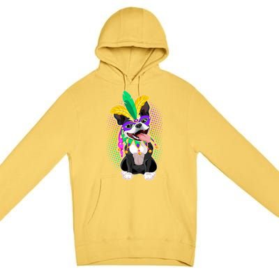 Mardi Gras Party Dog Premium Pullover Hoodie