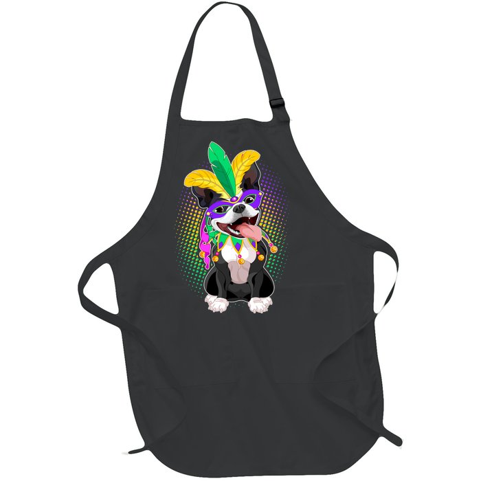 Mardi Gras Party Dog Full-Length Apron With Pockets