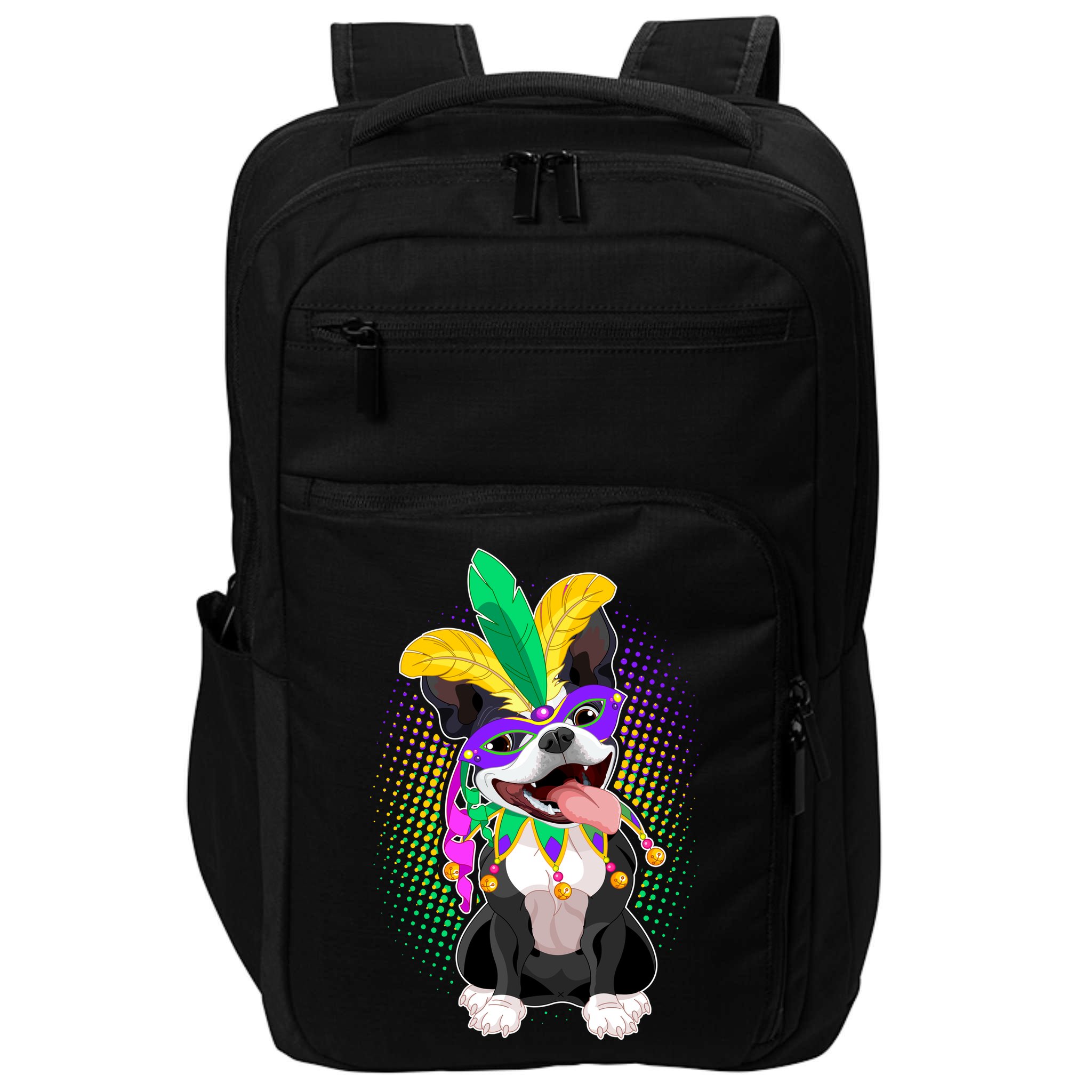 Mardi Gras Party Dog Impact Tech Backpack