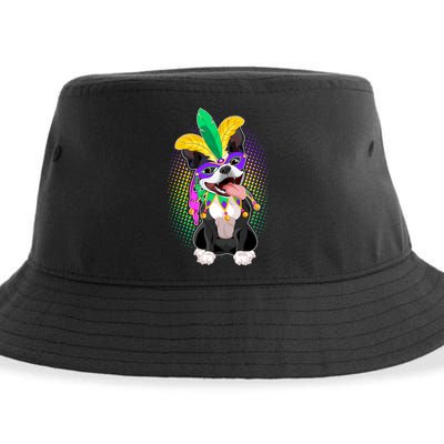 Mardi Gras Party Dog Sustainable Bucket Hat