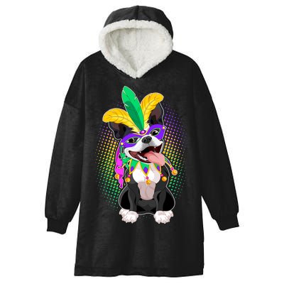 Mardi Gras Party Dog Hooded Wearable Blanket