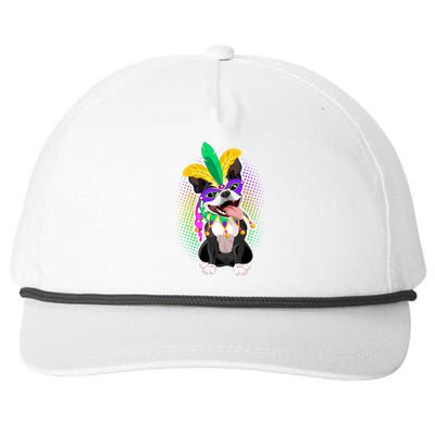 Mardi Gras Party Dog Snapback Five-Panel Rope Hat