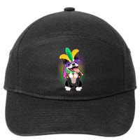 Mardi Gras Party Dog 7-Panel Snapback Hat