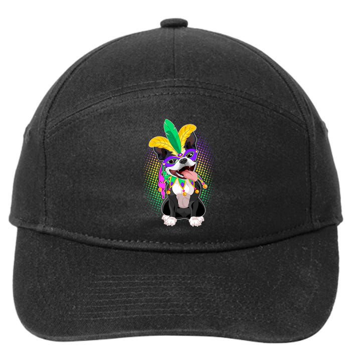 Mardi Gras Party Dog 7-Panel Snapback Hat