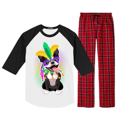 Mardi Gras Party Dog Raglan Sleeve Pajama Set