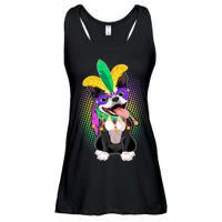 Mardi Gras Party Dog Ladies Essential Flowy Tank