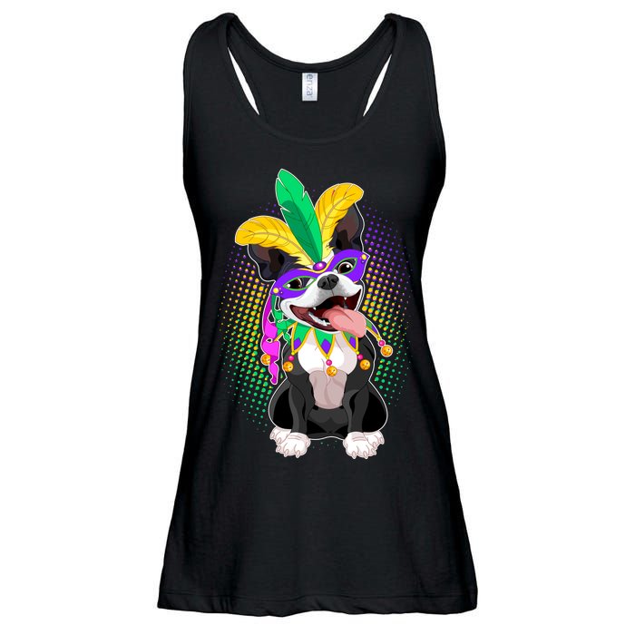 Mardi Gras Party Dog Ladies Essential Flowy Tank