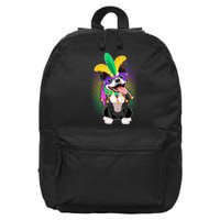 Mardi Gras Party Dog 16 in Basic Backpack