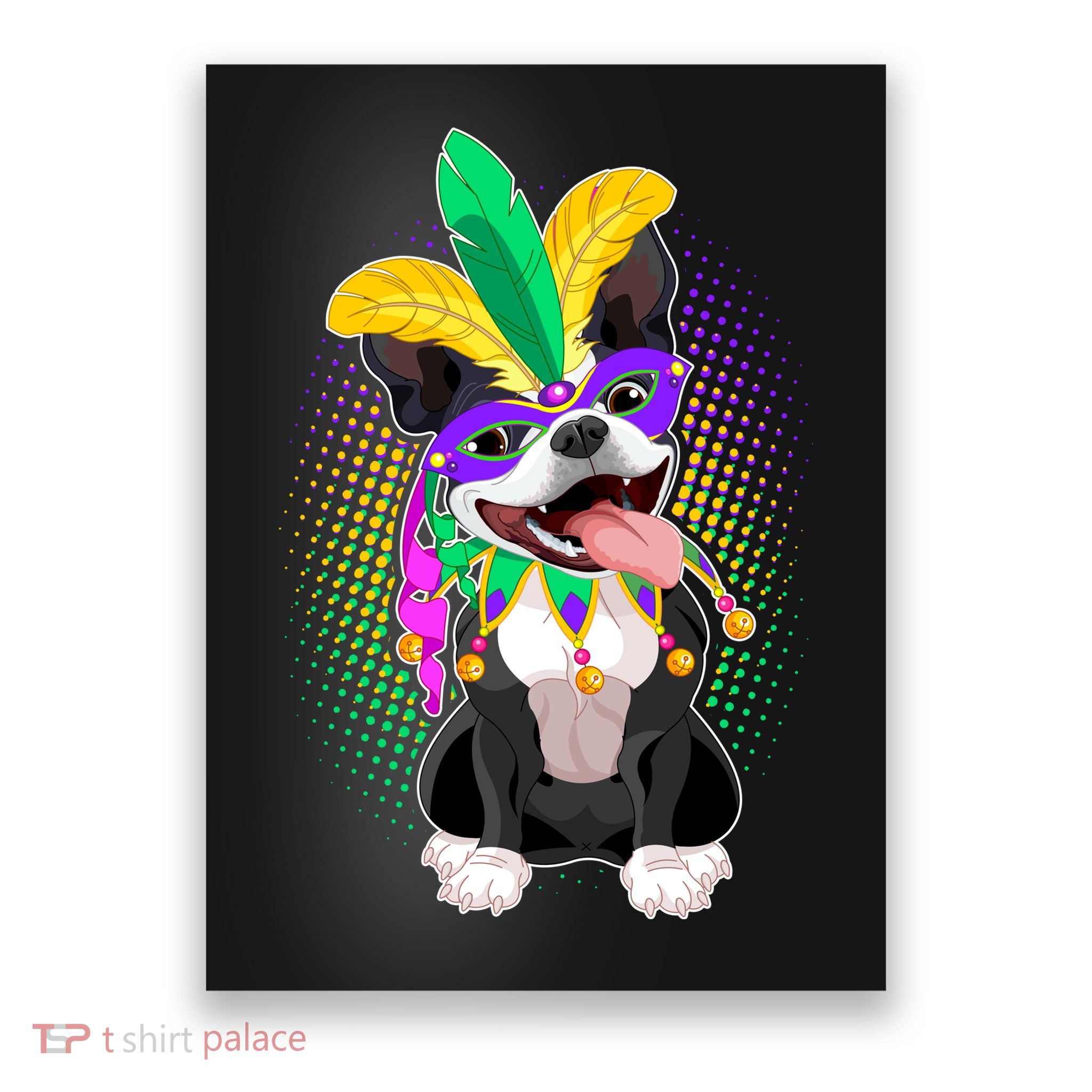 Mardi Gras Party Dog Poster