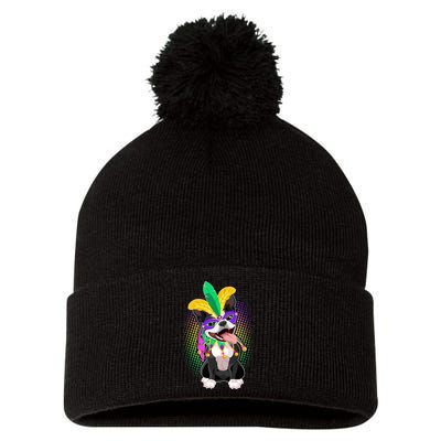 Mardi Gras Party Dog Pom Pom 12in Knit Beanie