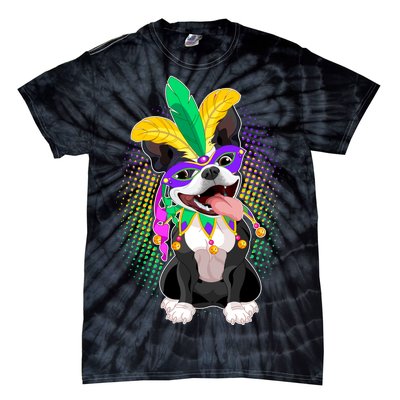 Mardi Gras Party Dog Tie-Dye T-Shirt