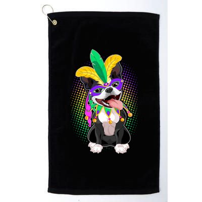 Mardi Gras Party Dog Platinum Collection Golf Towel