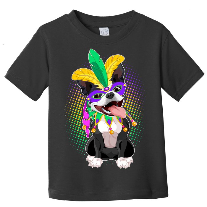 Mardi Gras Party Dog Toddler T-Shirt