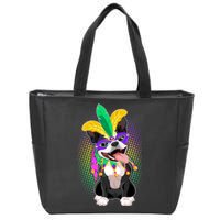 Mardi Gras Party Dog Zip Tote Bag