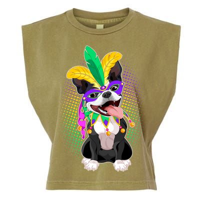 Mardi Gras Party Dog Garment-Dyed Women's Muscle Tee