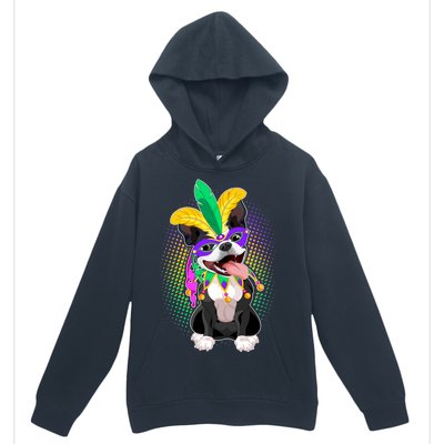 Mardi Gras Party Dog Urban Pullover Hoodie