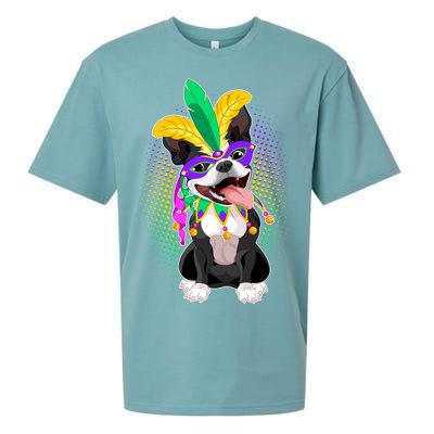 Mardi Gras Party Dog Sueded Cloud Jersey T-Shirt