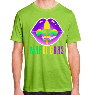 Mardi Gras Party Lips Adult ChromaSoft Performance T-Shirt