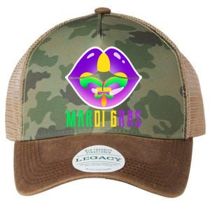 Mardi Gras Party Lips Legacy Tie Dye Trucker Hat