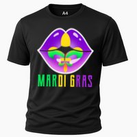 Mardi Gras Party Lips Cooling Performance Crew T-Shirt