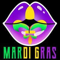 Mardi Gras Party Lips Cooling Performance Crew T-Shirt