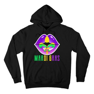 Mardi Gras Party Lips Hoodie