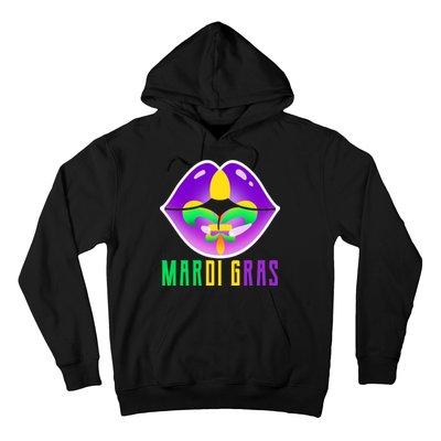 Mardi Gras Party Lips Hoodie