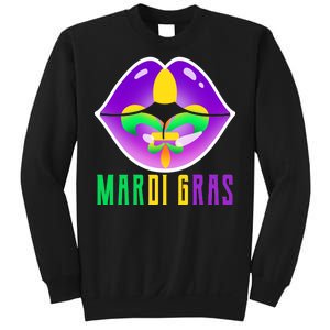 Mardi Gras Party Lips Sweatshirt