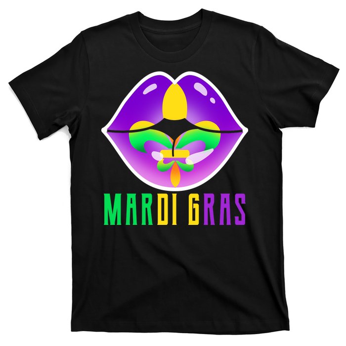 Mardi Gras Party Lips T-Shirt