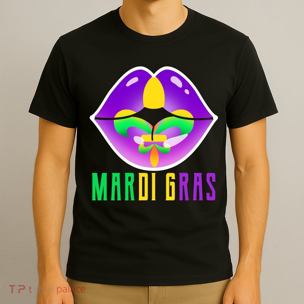 Mardi Gras Party Lips T-Shirt