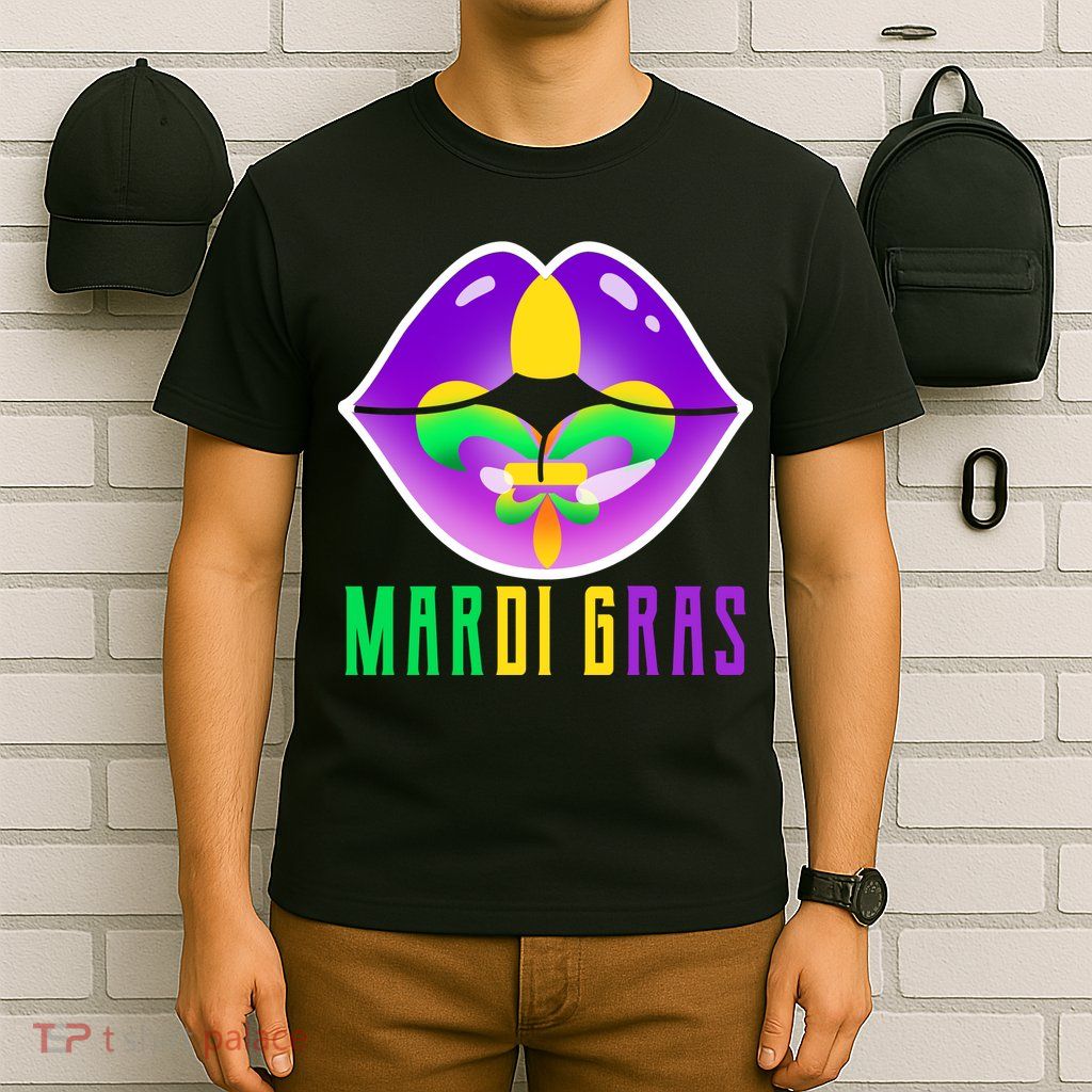 Mardi Gras Party Lips T-Shirt