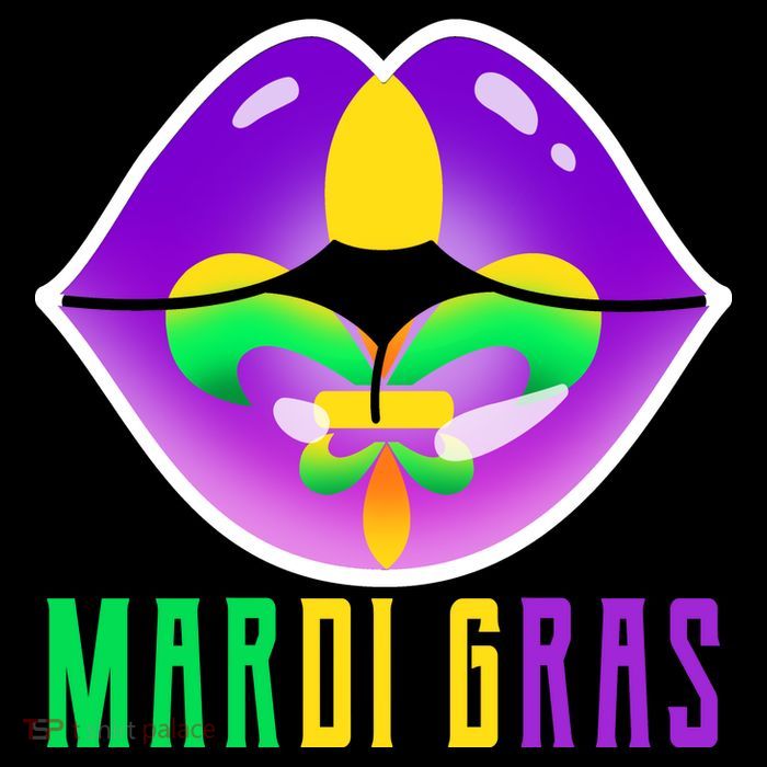 Mardi Gras Party Lips T-Shirt