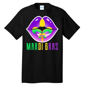 Mardi Gras Party Lips Tall T-Shirt