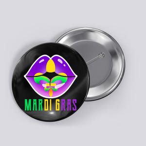 Mardi Gras Party Lips Button