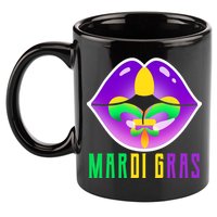 Mardi Gras Party Lips 11oz C Handle Ceramic Mug