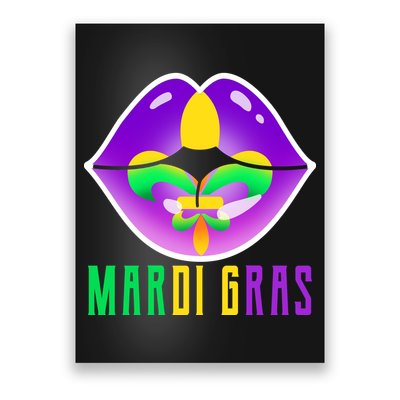 Mardi Gras Party Lips Poster