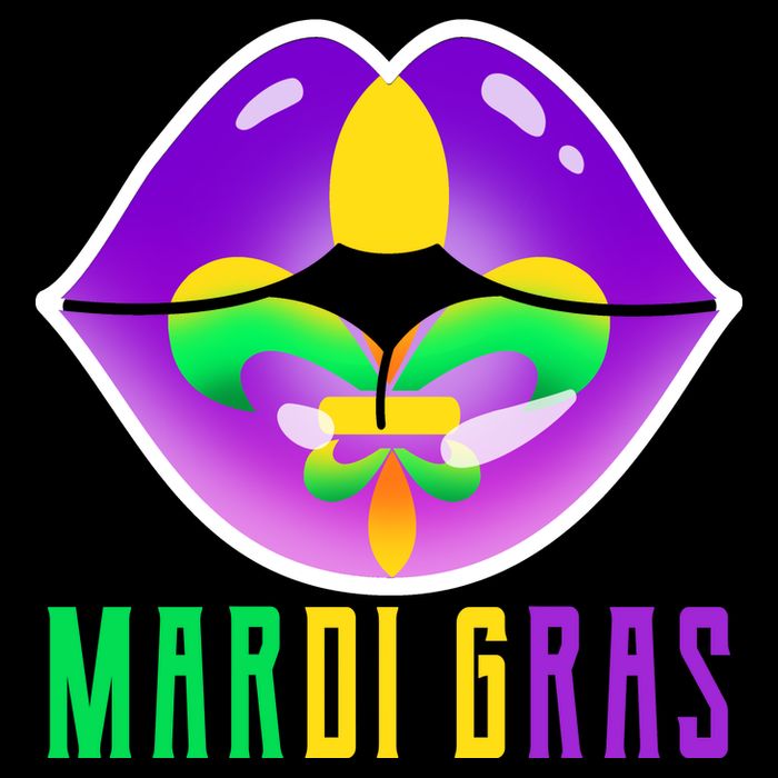 Mardi Gras Party Lips Poster