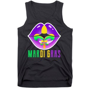 Mardi Gras Party Lips Tank Top