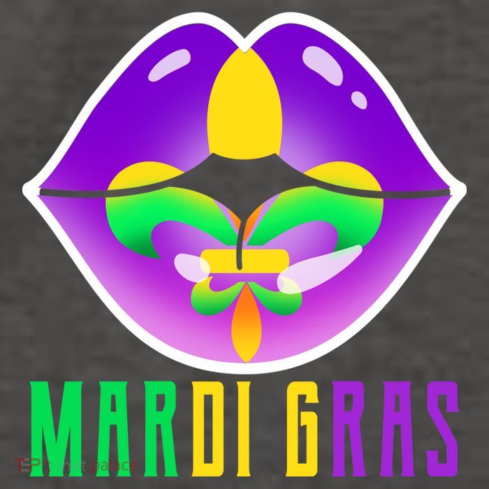 Mardi Gras Party Lips Vector Backpack