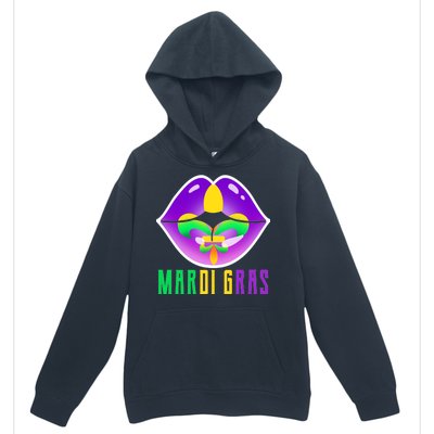 Mardi Gras Party Lips Urban Pullover Hoodie